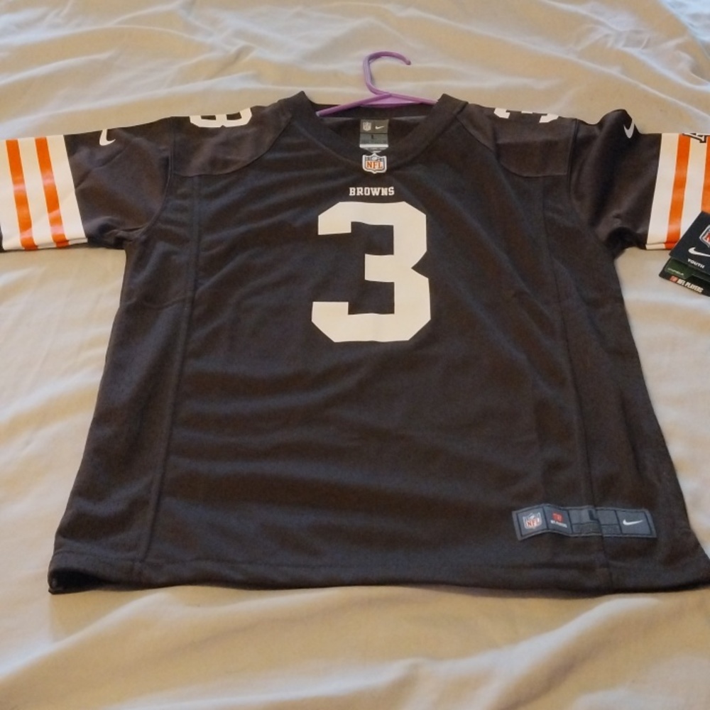 NFL Nike On Field #3 Weeden Browns jersey size L 14/16